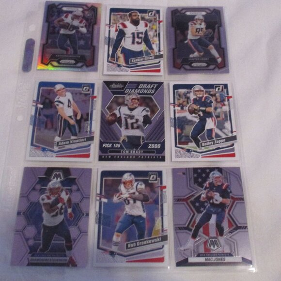 NEW ENGLAND PATRIOTS (9) Card Mixed Football Lot - Picture 1 of 2